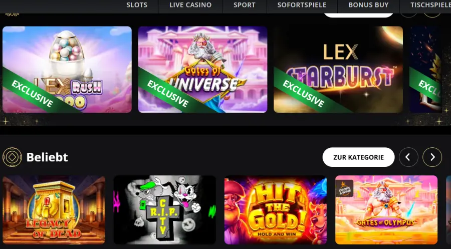 Lex casino login